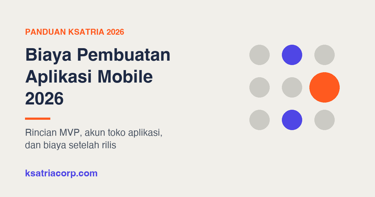 Biaya Pembuatan Aplikasi Mobile 2026 dan Rinciannya