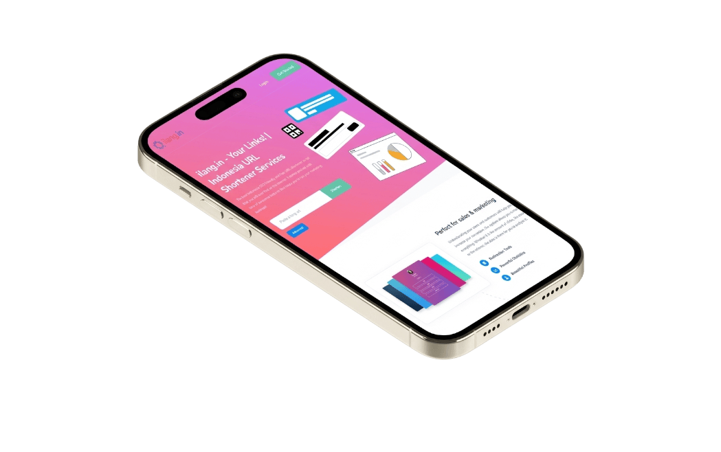 ilang.in website built by KSATRIA shown on a phone