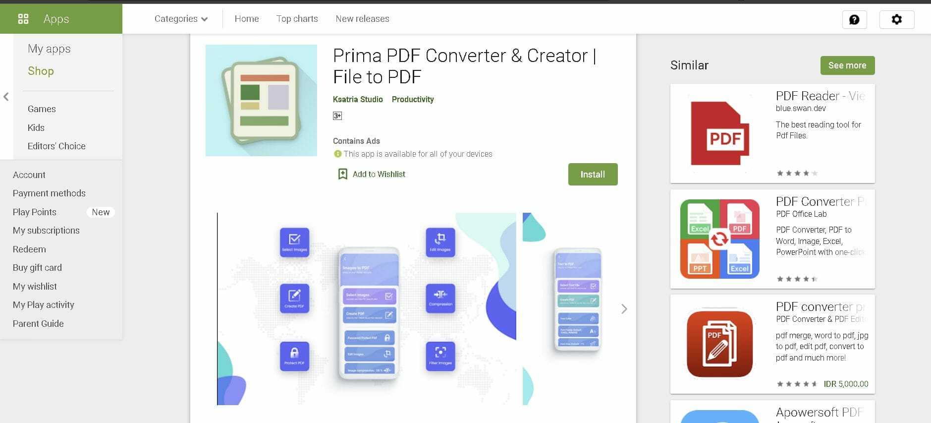Prima PDF Converter and Creator portfolio project