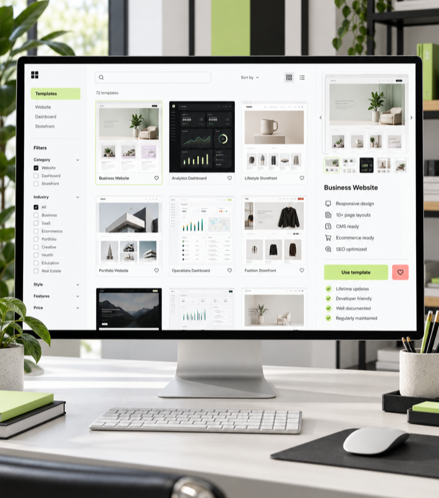Tempalte.pw: Digital Template Marketplace portfolio project