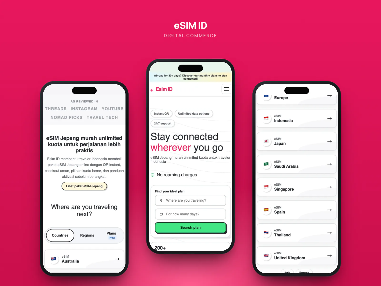 eSIM ID: Travel eSIM Marketplace portfolio project