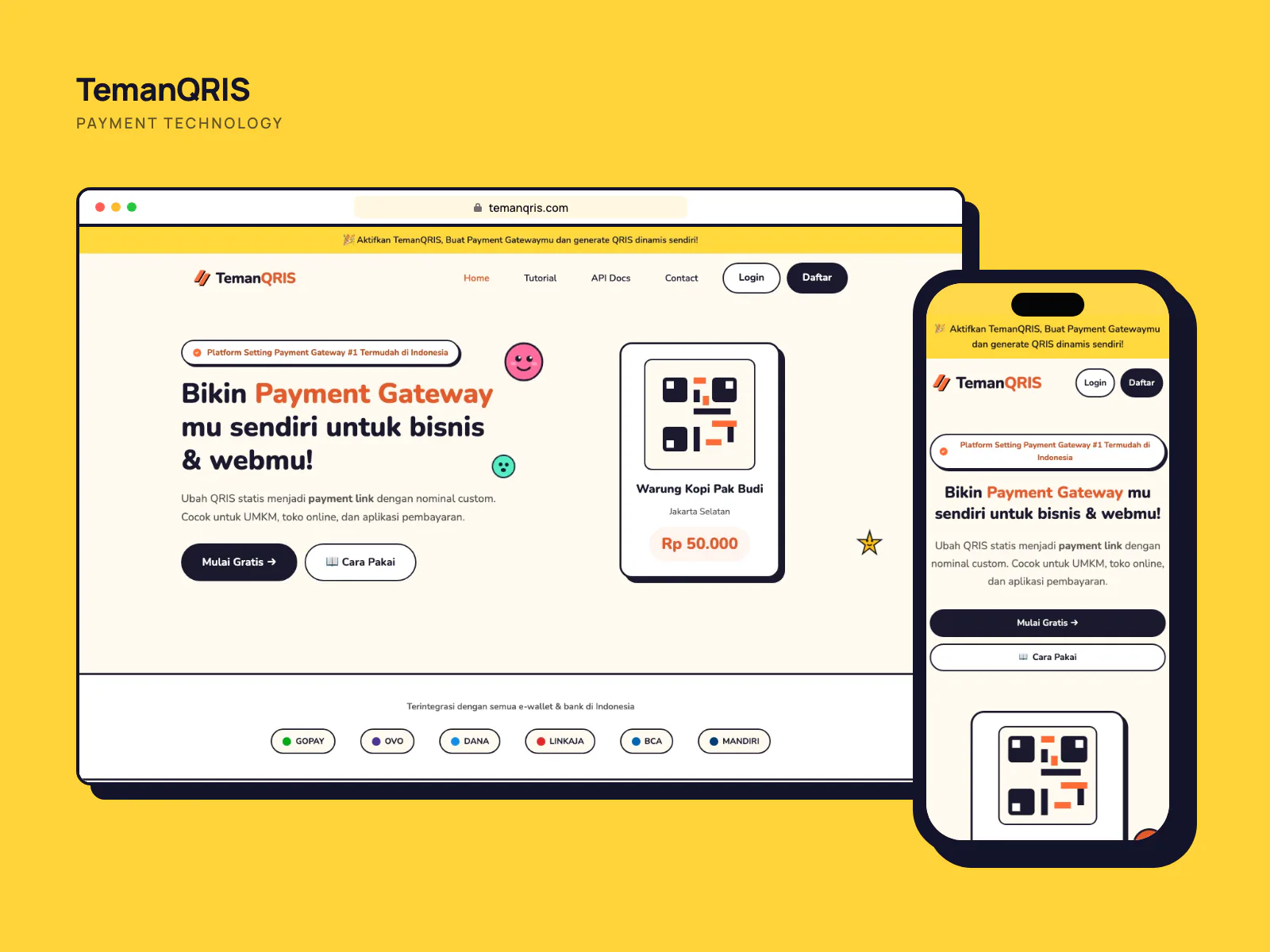 TemanQRIS: Dynamic QRIS Payment Gateway portfolio project