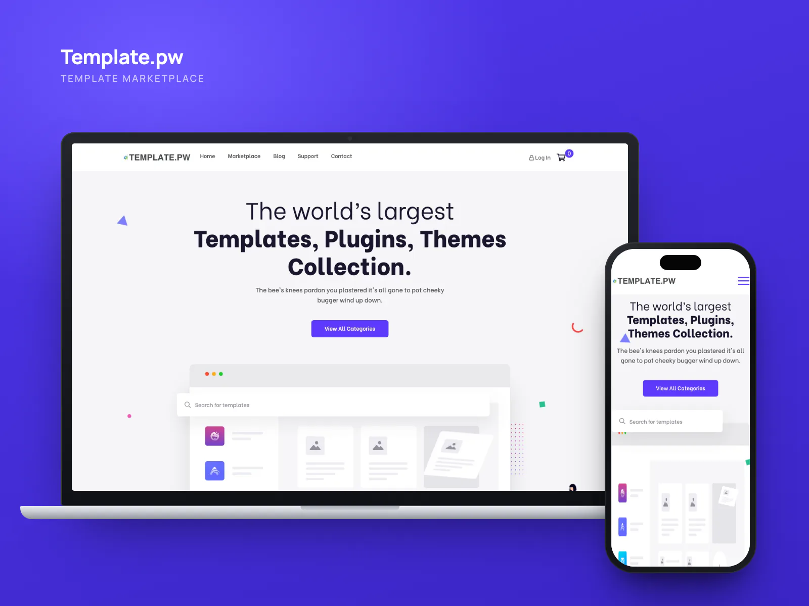 Template.pw: Digital Template Marketplace portfolio project